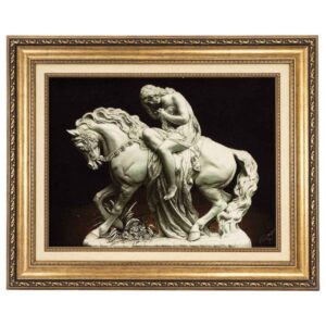 Handgeknoopt Perzisch Picturaal Tapijt uit Tabriz – Lady Godiva in reliëf