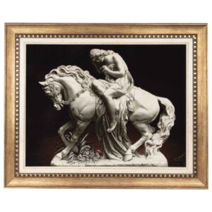 Handgeknoopt Perzisch Picturaal Tapijt uit Tabriz – Lady Godiva in reliëf