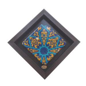Decoratieve Perzische Ingelijste Keramische Tegel – Simorgh