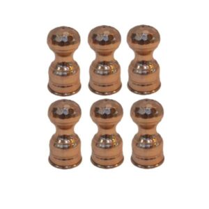 Koperen Zout- & Pepermolens – Checkered – Set van 6