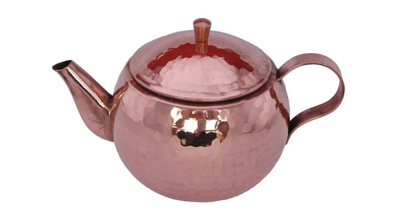 Perzische Koperen Theepot – Handgemaakt en Gehamerd Purple