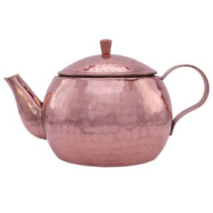 Perzische Koperen Theepot – Handgemaakt en Gehamerd Purple