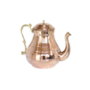 Perzische Koperen Theepot – Handgemaakt en Gehamerd Shiny