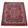 Handgeknoopt Perzisch Kurdistan Laki Red Tapijt (Bloemenmedaillon) - Rode Zijde & Wol