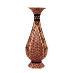Perzische Koperen Vaas – Model C751 met Khatamkari Marqueterie