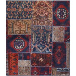 Vintage Patchwork Tapijt Haris – Vierkant Geometrisch