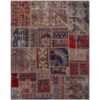 Vintage Perzisch Handgeknoopt Patchwork Tapijt Kavir
