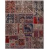 Vintage Perzisch Handgeknoopt Patchwork Tapijt Kavir