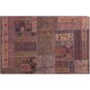 Vintage Perzisch Handgeknoopt Patchwork Tapijt Sarvi