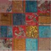Vintage Perzisch Handgeknoopt Patchwork Tapijt Sara