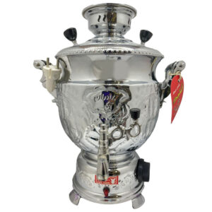 Perzische Elektrische Samovar – Reliëf Bloemmotief – 6 Liter