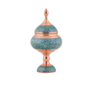 Handgemaakte Perzische Suikerpot met Turquoise Inleg Dina