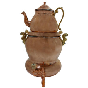 Perzische Koperen Samovar Thee Maker met Theepot Model Bahar