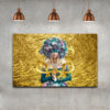 Perzisch Canvas Kunst – Gouden Kalligrafie