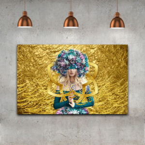 Perzisch Canvas Kunst – Gouden Kalligrafie