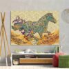 Perzisch Canvas Kunst – Paard Ontwerp