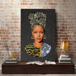 Perzisch Canvas Kunst – Rihanna Portret