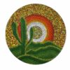 Decoratief Aardewerk Bord Handgeschilderd Cactus