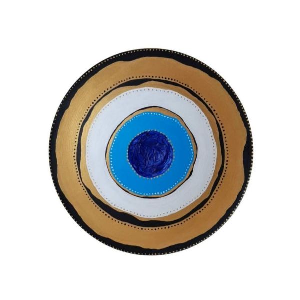 Handgeschilderd Decoratief Aardewerk Bord – Boze Oog Model II