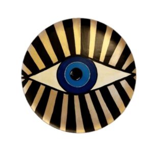 Handgeschilderd Decoratief Aardewerk Bord – Boze Oog Model III