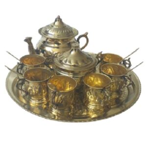 Perzische Messing Thee & Koffie Set – Vintage Stijl