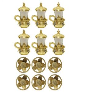 Perzische Metaal Thee & Koffie Set – Vintage Stijl & Gouden Kleur
