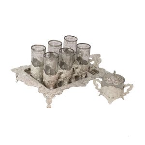 Perzische Metaal Thee & Koffie Set – Vintage Stijl Selvin