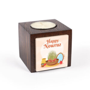 Perzisch Houten Kubus Theelichthouder Nowrouz II (2X)