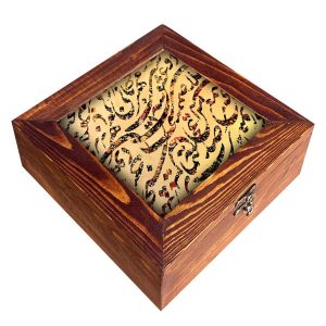 Poëzie-Inspiratie Perzische Houten Theedoos met Decoratieve Kisten