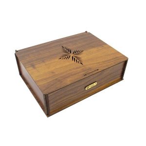 Zonnige Houten Thee Opslagdoos – Perzische Details