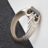 Perzisch Hematiet Zilveren Ring Hadid Edelsteen voor Mannen Mahan I