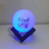 Islamitische Globe Zoutlamp Handgemaakt met Houten Basis en Wa In Yakad Vers