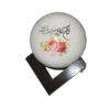 Islamitische Globe Zoutlamp Handgemaakt met Houten Basis en Wa In Yakad Vers