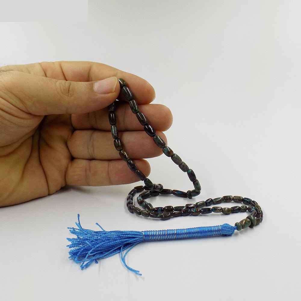 Perzische Neyshabur Turkoois Rozenkrans: Gebed 66 Kralen Handgemaakte Tasbih Kleurrijk