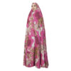 Pastelroze chador met motief – Iraanse gebedshijab voor dames