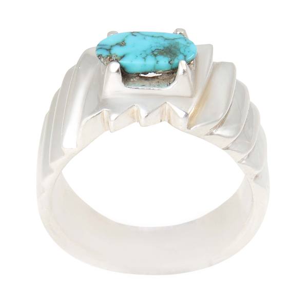 Zilveren Ring met Neyshabur Turkoois Khorshidi – Sterling Zilver