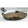 Modern messing dienblad - Elegant goudkleurig theeblad met vogelontwerp