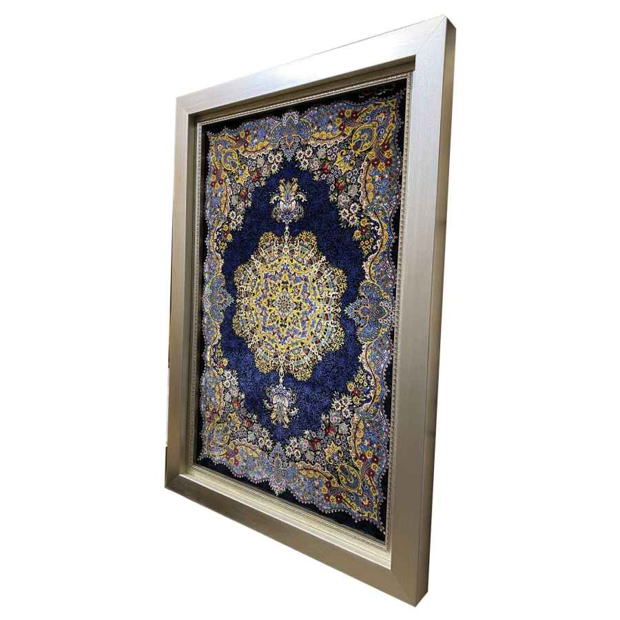 Handgeknoopte Perzische Wandtapijt uit Tabriz met Lachak Toranj Afbeelding