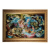 Handgeknoopte Perzische Wandtapijt uit Tabriz met Simorgh Miniatuur Afbeelding