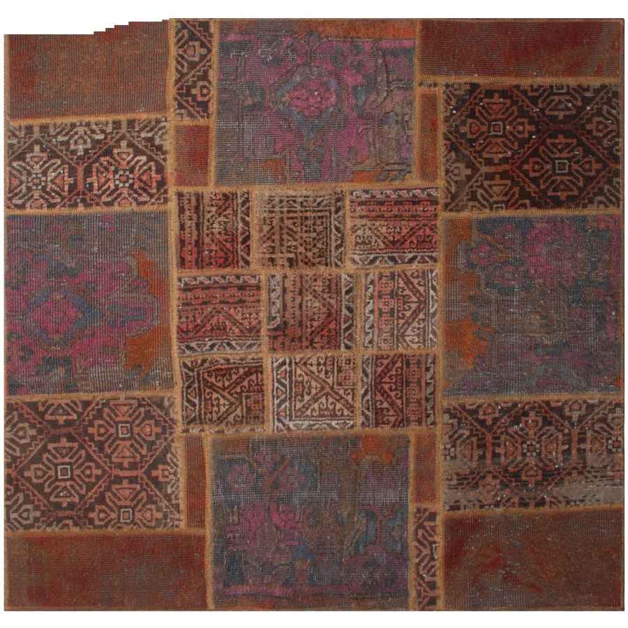 Vintage Perzisch Handgeknoopt Patchwork Tapijt Lida