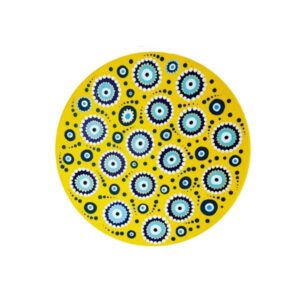 Handgeschilderd Decoratief Aardewerk Bord – Boze Oog Model 1