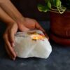 Perzische zoutlamp – handgemaakt met Hafez-kalligrafie (Eshgh)