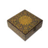Elegante houten thee kistdoos met gouden Perzische accenten