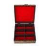 Elegante houten thee kistdoos met gouden Perzische accenten