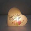 Islamitisch Hart Zoutlamp Handgemaakt met 4 Qul Soera Calligraphy