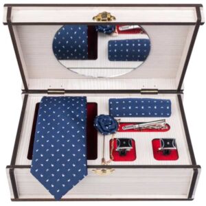 Luxueuze Heren Accessoires Set – Model Ahmadi Blauw