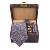 Luxueuze Heren Accessoires Set – Model Hooman Purper Paisley