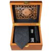 Luxueuze Heren Accessoires Set – Zwart met Bloemenpatroon