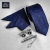 Luxueuze Heren Accessoires Set – Model Ocean Navy Bloemen