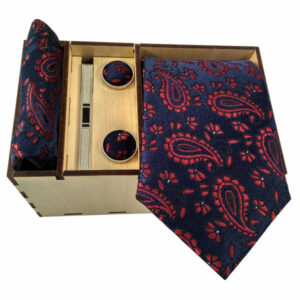 Luxueuze Heren Accessoires Set – Model Special Navy Paisley